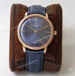 Swiss Grade Vacheron Constantin Patrimony 9015 Ultra-Thin Watch Rose Gold Blue